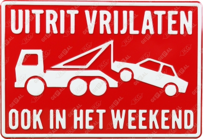 Uitrit vrijlaten ook in het weekend + afbeelding 