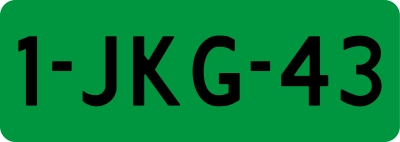Kentekenplaat groen 18.2