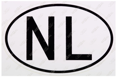 NL-sticker (ovale rand)