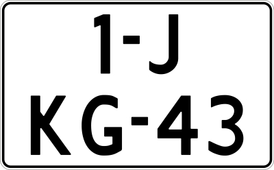 Kentekenplaat 27.25