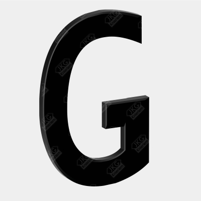 Plastic letter zwart G