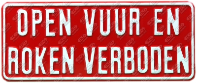 Open vuur en roken verboden