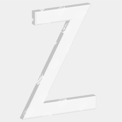 Plastic letter wit Z  