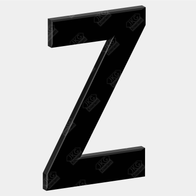 Plastic letter zwart Z