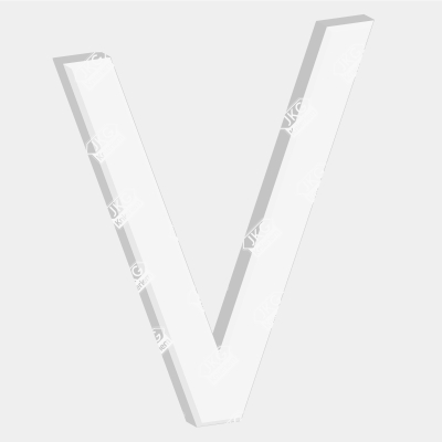 Plastic letter wit V  