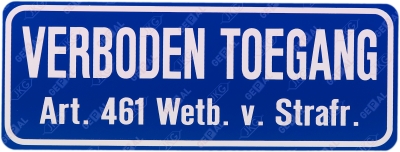 Verboden toegang, art. 461 (kunststof)