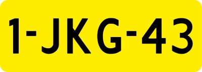 Kentekenplaat geel 18.2