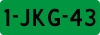 Kentekenplaat groen 18.2