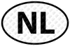 NL-sticker (ovale rand)