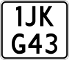 Kentekenplaat 30.8